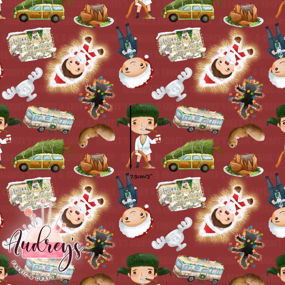 Christmas Movies | Digital-Print Custom Cotton Woven | 145cm wide