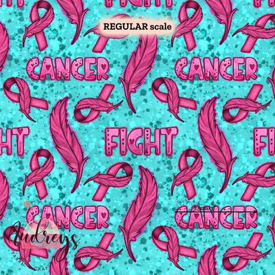 Fight Cancer | Digital-Print Custom Cotton Woven | 145cm wide