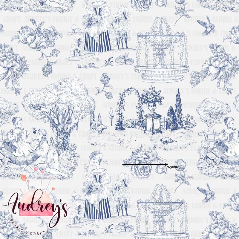 Romantic Toile | Digital-Print Custom Cotton Woven | 145cm wide