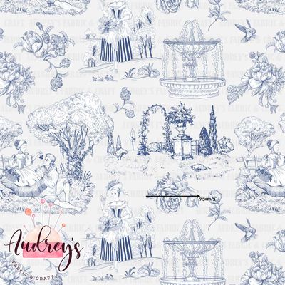 Romantic Toile | Digital-Print Custom Cotton Woven | 145cm wide