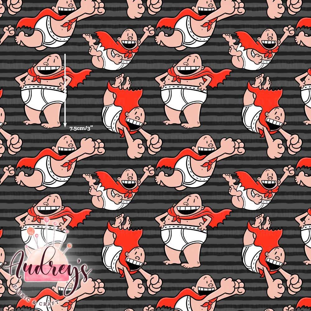 Captain Underpants | Digital-Print Custom Cotton Woven | 145cm wide
