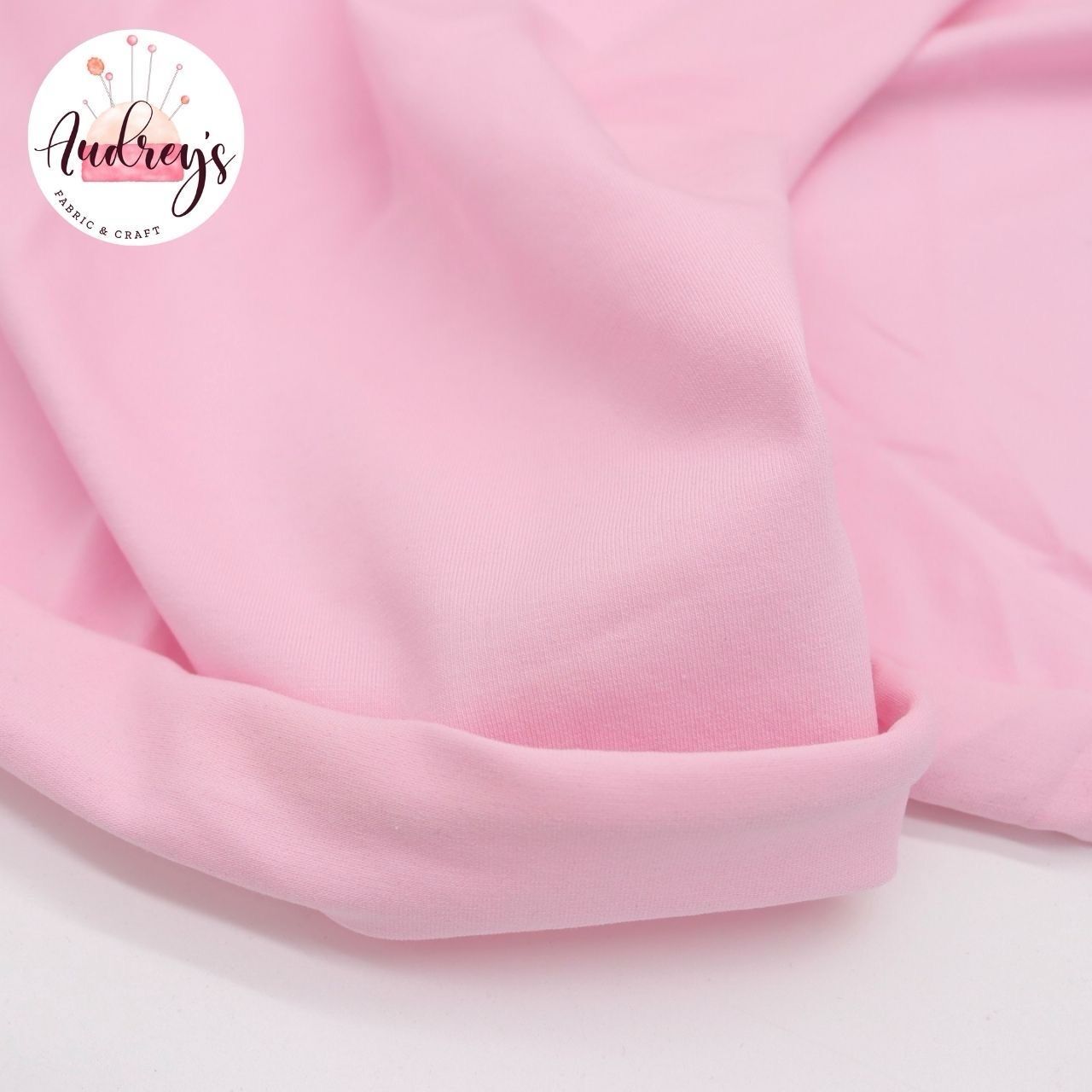 Candy Pink | Cotton Lycra Solid Fabric, 260gsm