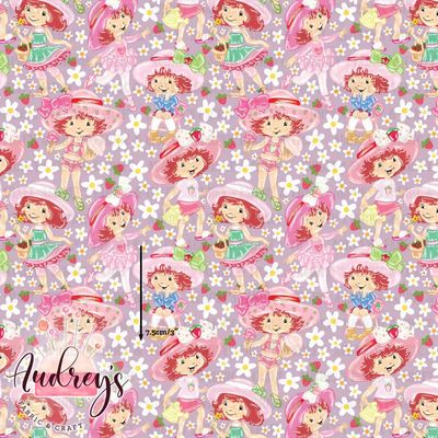 Strawberry Shortcake Pastel | Digital-Print Custom Cotton Woven | 145cm wide