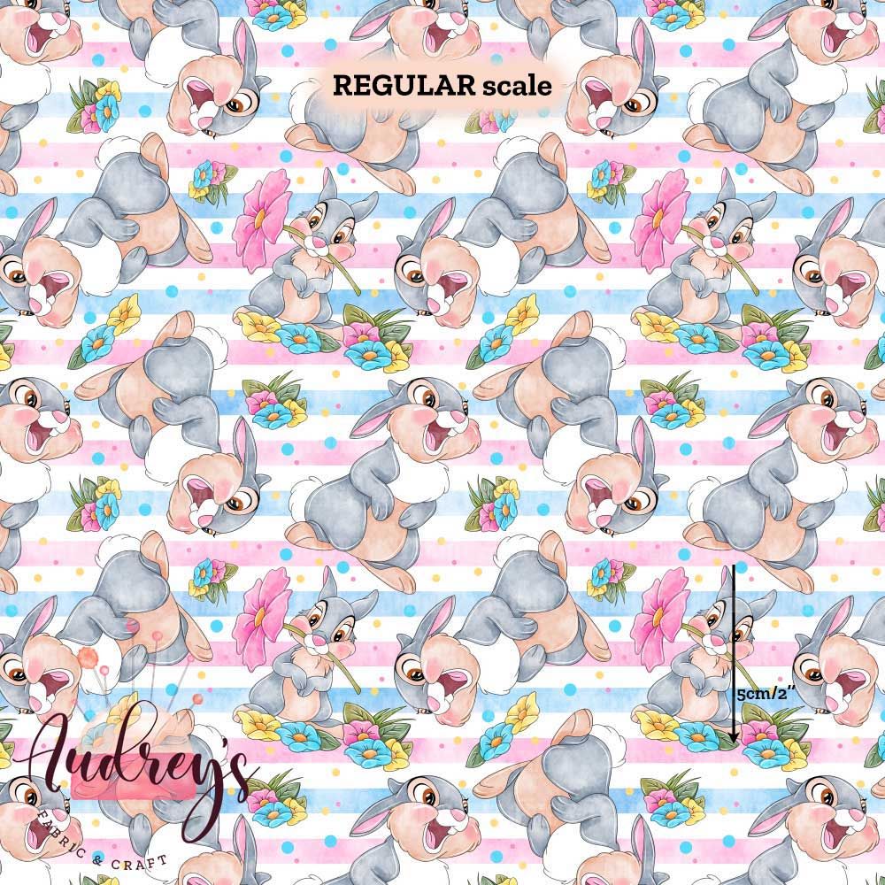 Thumper, Floral | Digital-Print Custom Cotton Woven | 145cm wide