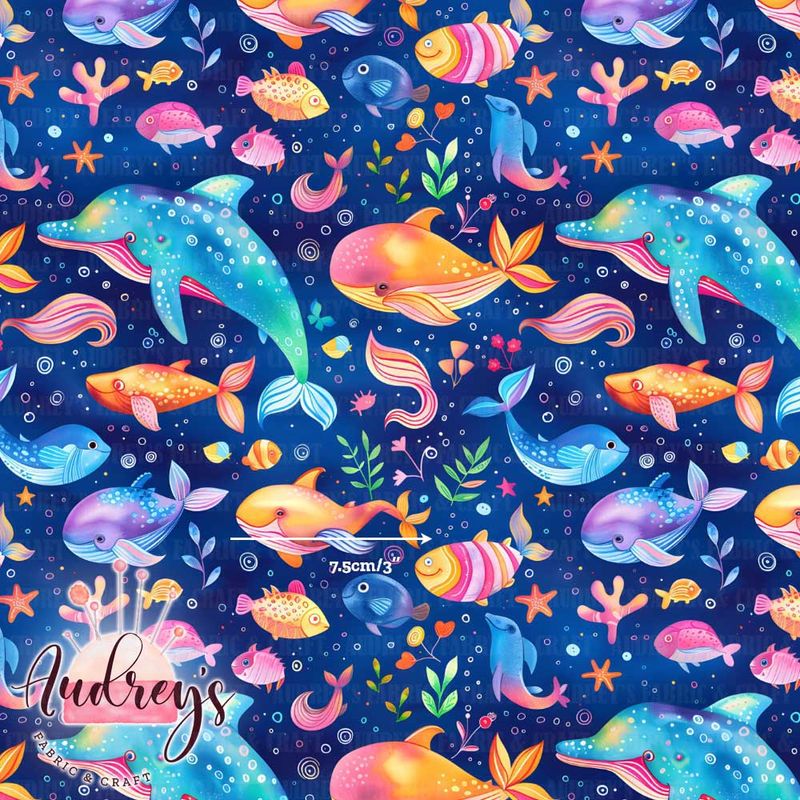Magical Reef | Digital-Print Custom Cotton Woven | 145cm wide
