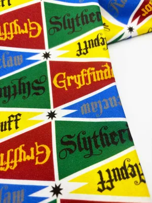 Hogwarts House Pennants | Licensed Quilting Cotton | 112cm wide