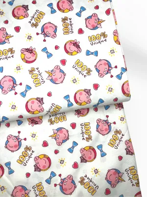 Peppa&#39;s Unicorn Party | Licensed Quilting Cotton | 112cm wide