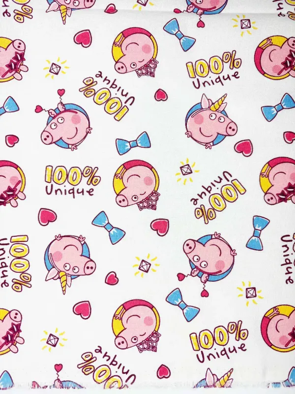 Peppa's Unicorn Party | Licensed Quilting Cotton | 112cm wide