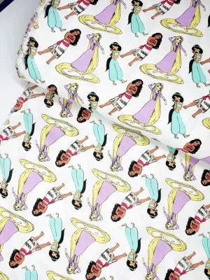 Princesses Tossed | Licensed Quilting Cotton | 112cm wide
