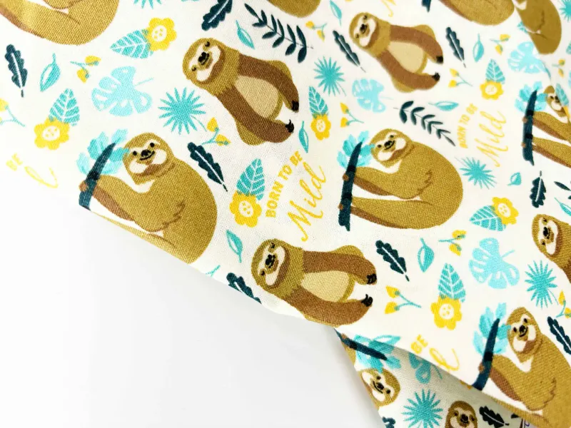 Sloths, Born to be Mild | Quilting Cotton | 112cm wide