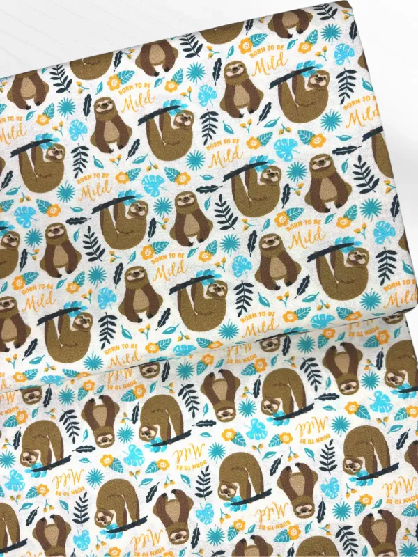 Sloths, Born to be Mild | Quilting Cotton | 112cm wide
