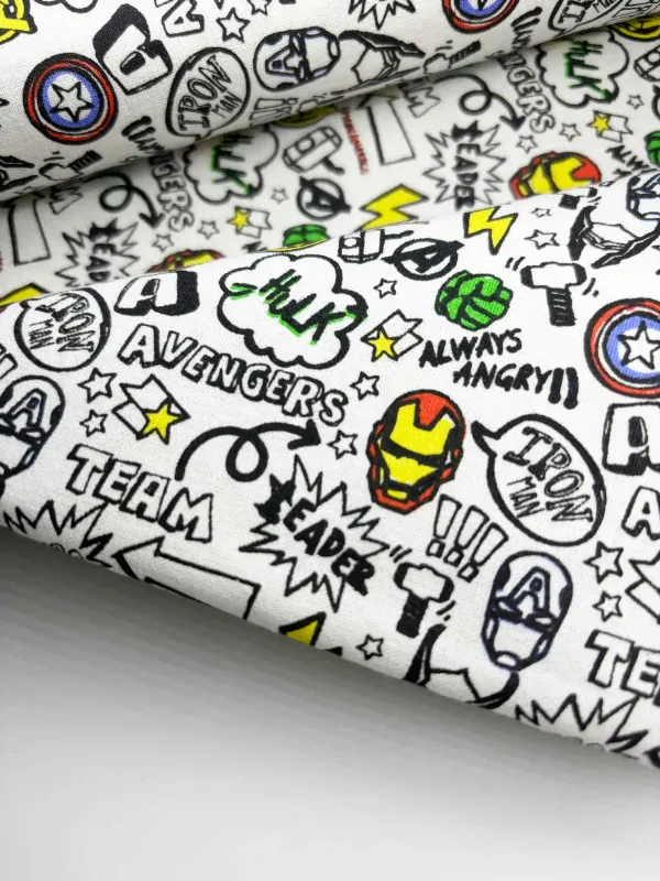 Avengers Comic | Licensed Quilting Cotton | 112cm wide