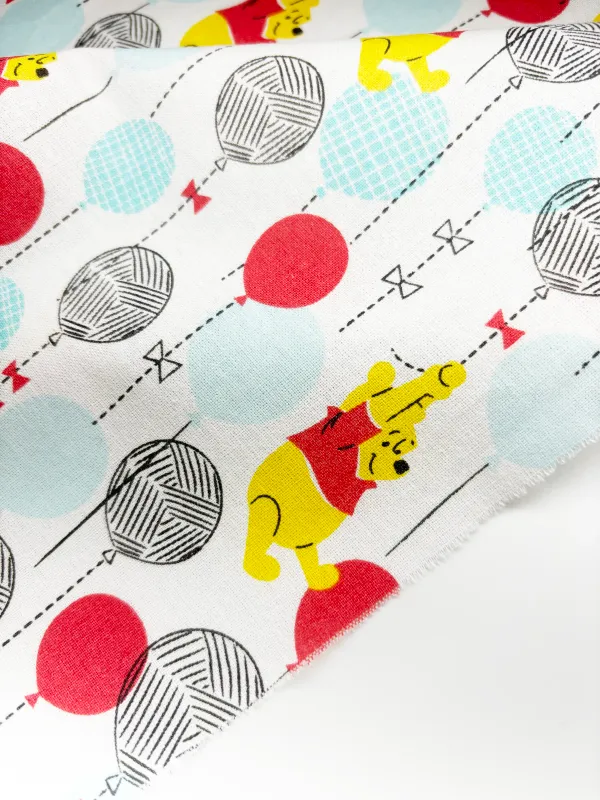 Pooh's Balloon Jamboree | Licensed Quilting Cotton | 145cm wide