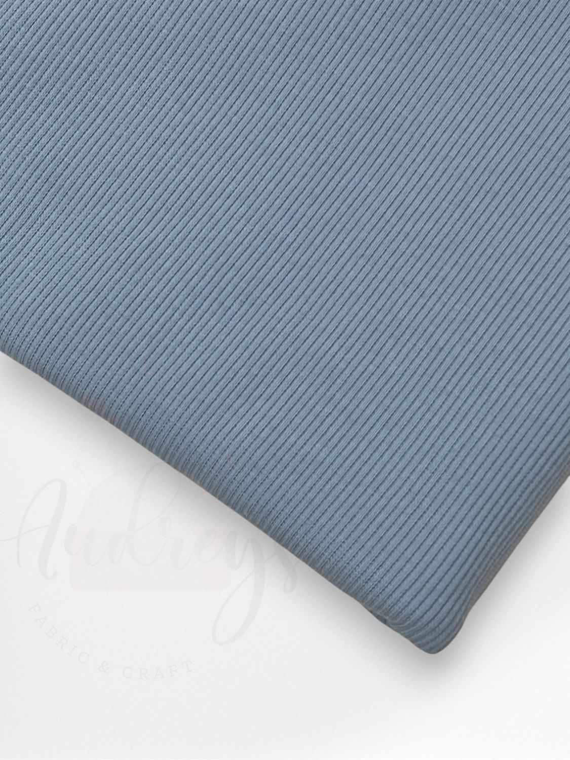 Denim Blue | 2x2 Ribbing | 122cm Wide