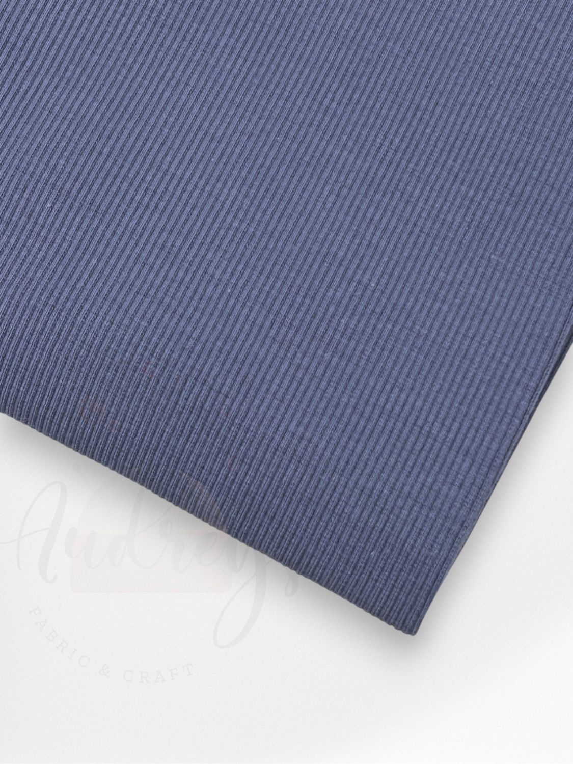 Light Navy | 2x2 Ribbing | 126cm Wide