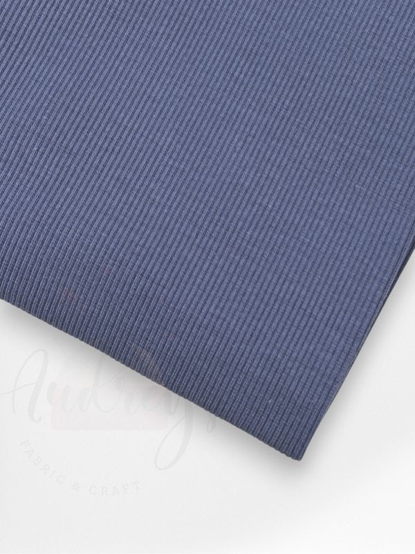 Light Navy | 2x2 Ribbing | 126cm Wide