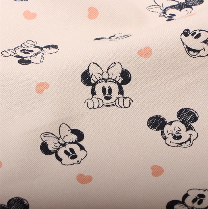 Mickey and Minnie | Licensed Cotton Drill Fabric | 148cm wide