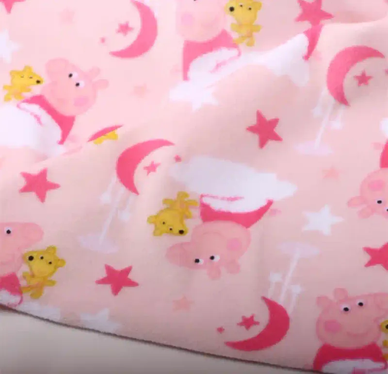 Peppa Pig | Licensed Plush Stretch Minky Fleece Fabric | 180cm Wide
