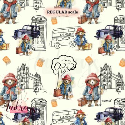Paddington in London | Digital-Print Custom Cotton Woven | 145cm wide