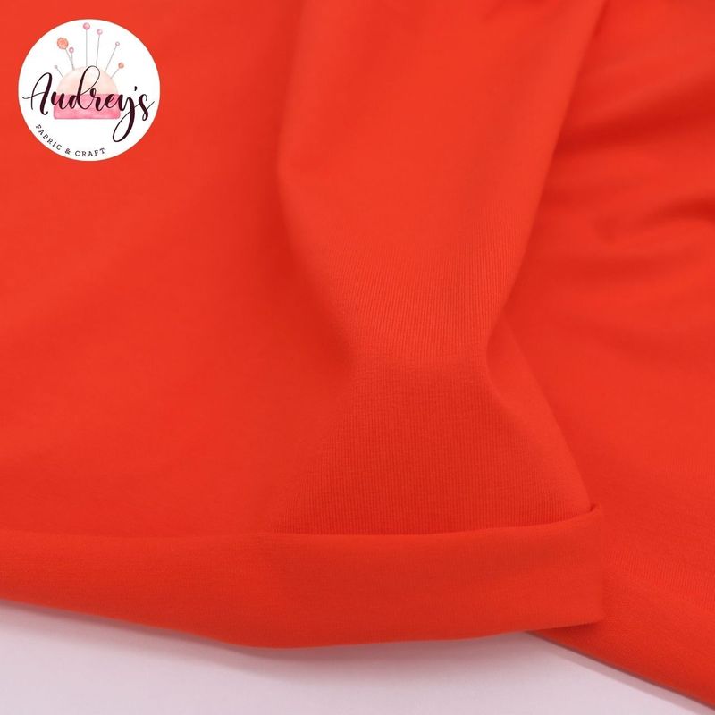 Vermillion | Cotton Lycra Solid, 190gsm | 170cm Wide