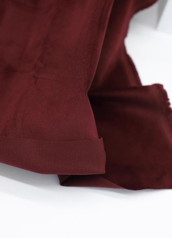 Solid Maroon | Stretch Pinwale Corduroy Fabric | 146cm Wide