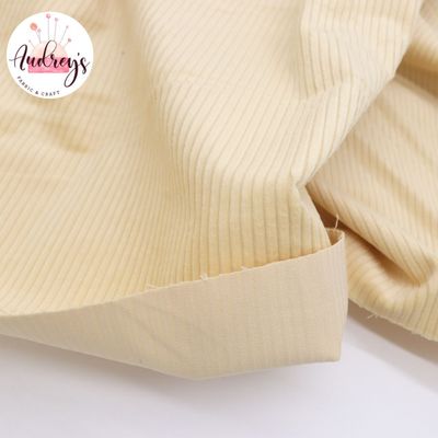 Pastel Lemon | Stretch 7-Wale Corduroy | 145cm Wide