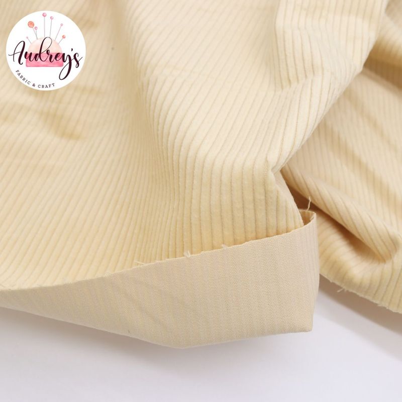 Pastel Lemon | Stretch 7-Wale Corduroy | 145cm Wide