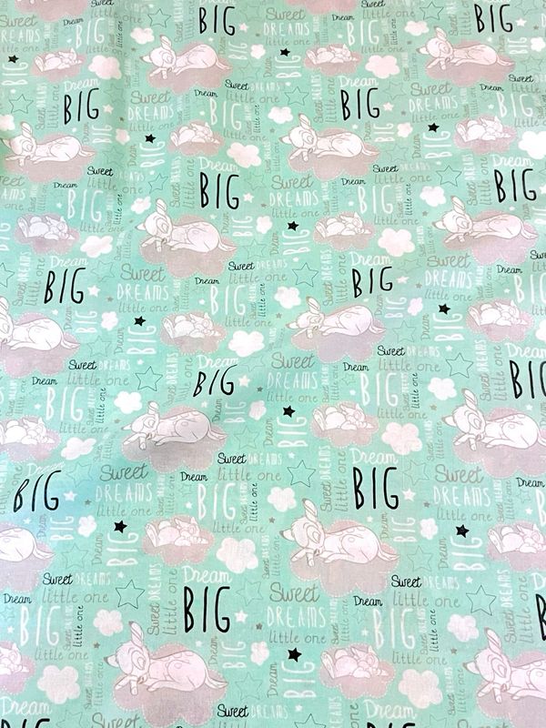 Bambi &amp; Thumper, Sweet Dreams | Licensed Quilting Cotton | 145cm wide