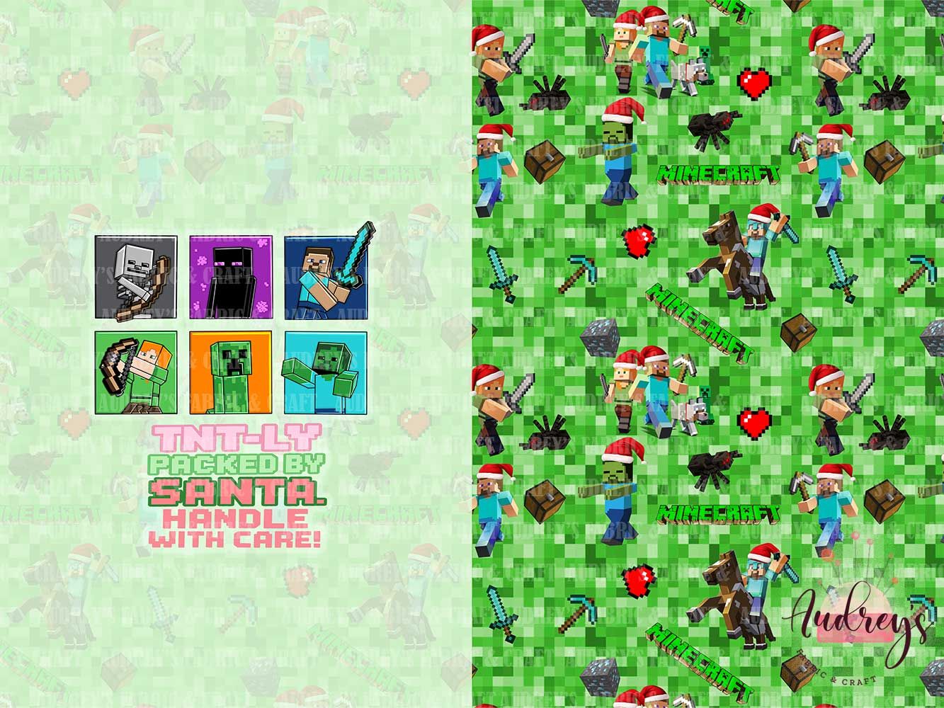 Minecraft Xmas | PRE-ORDER, Santa Sack | Choose Your Own Base