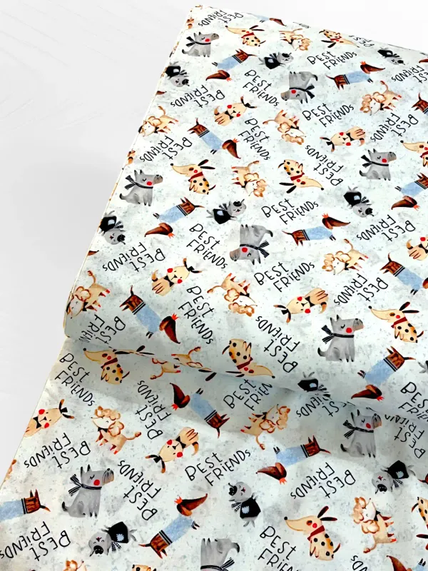 Pawsome Best Friends | Quilting Cotton | 112cm wide