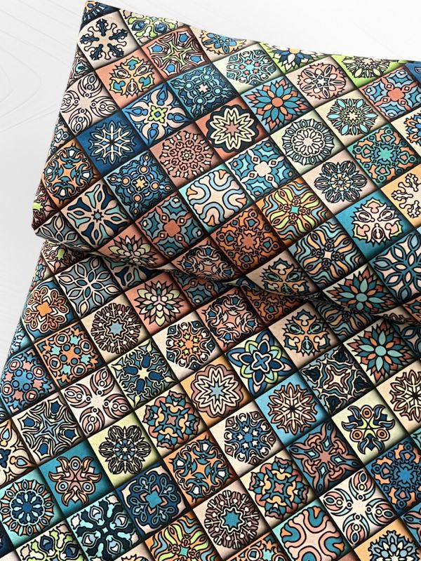 Mediterranean Tiles | Quilting Cotton | 112cm wide