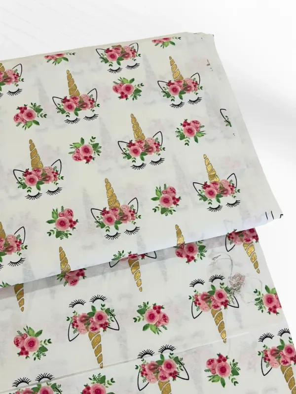 Floral Unicorn | Quilting Cotton | 112cm wide