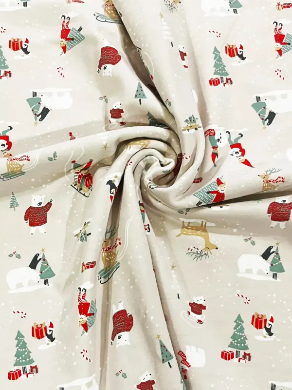 Xmas Fun | Cotton Lycra Fabric, 240gsm