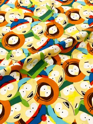 South Park Allover | Licensed Cotton Jersey T-shirt Fabric, 164cm Wide