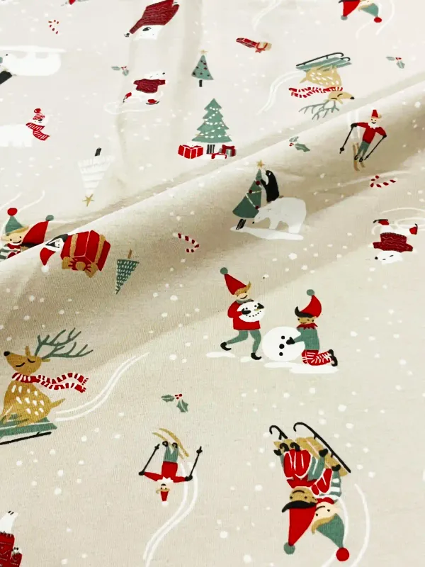 Xmas Fun | Cotton Lycra Fabric, 240gsm