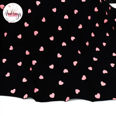 Cute Hearts Toss | Cotton Lycra Fabric, 210gsm
