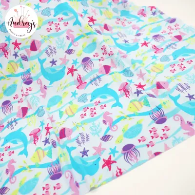 Under the Sea | Cotton Jersey Interlock T-Shirting Fabric, 170cm Wide