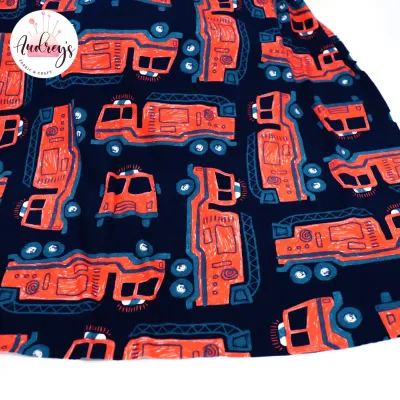Fire Truck | Cotton Lycra Fabric, 170gsm