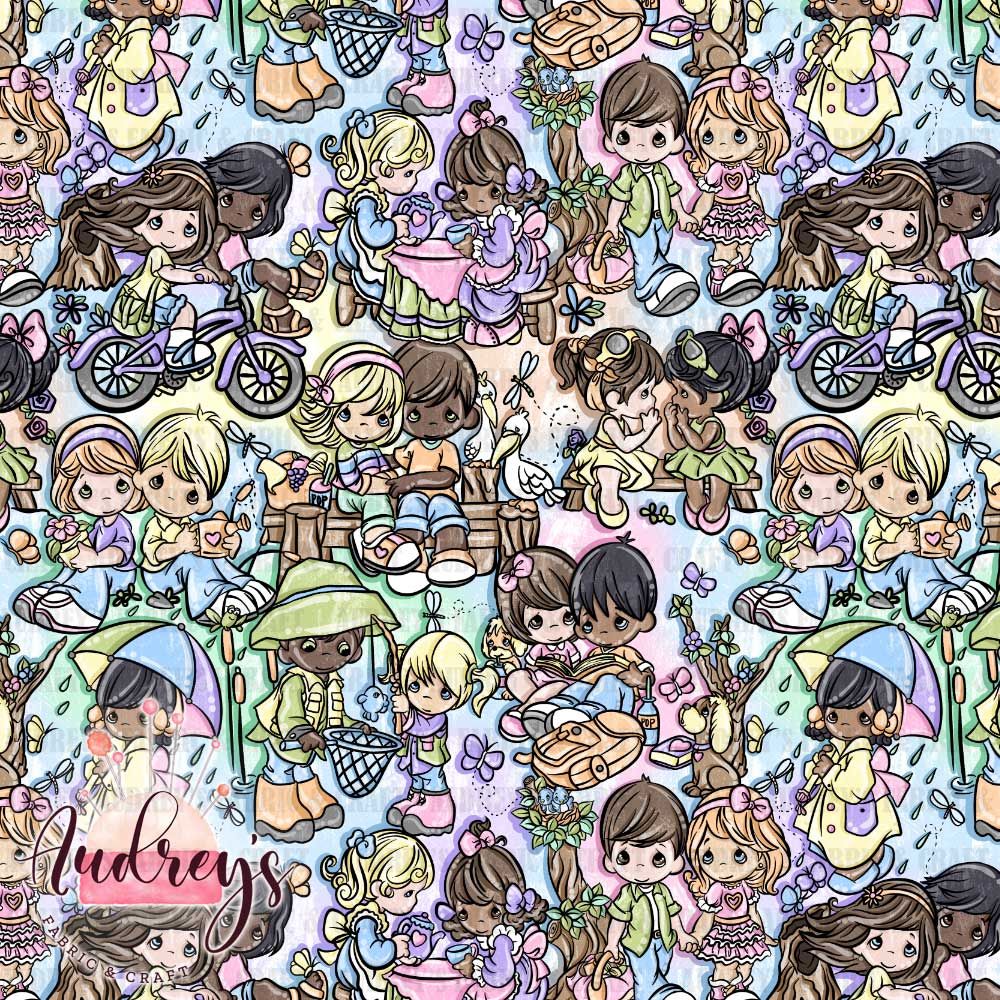 Precious Moments Springtime | Digital-Print Custom Cotton Woven | 145cm wide