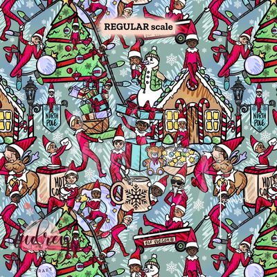 Elf on the Shelf, Colour | Digital-Print Custom Cotton Woven | 145cm wide