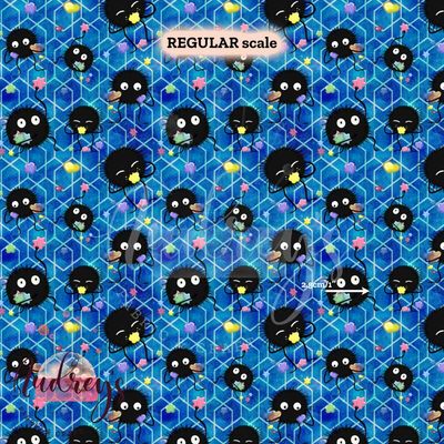 Soot Sprites | Digital-Print Custom Cotton Woven | 145cm wide