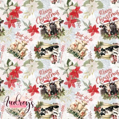 Xmas, Farm | Digital Print Custom Cotton Woven | 145cm wide