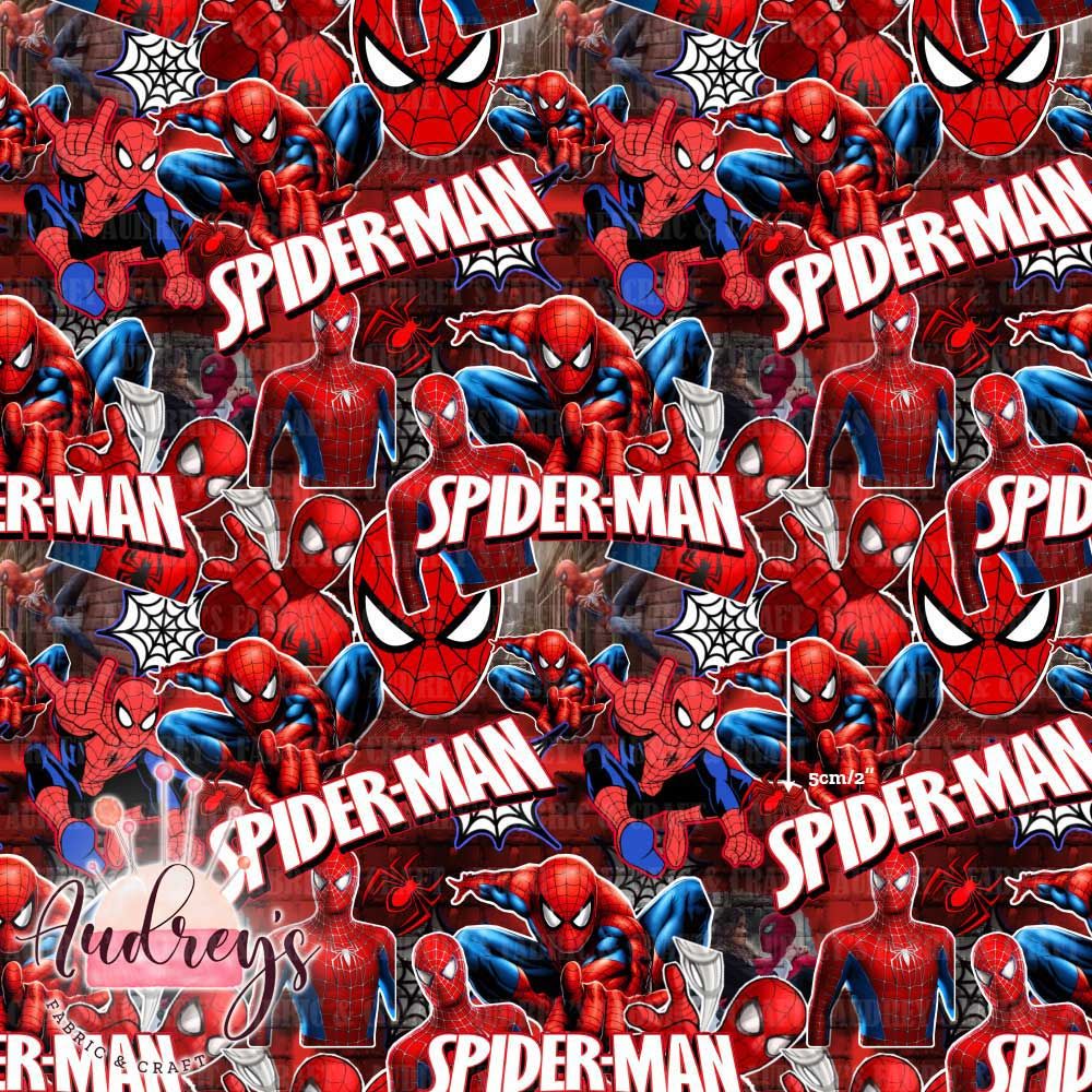 Spiderman, Allover | Digital-Print Custom Cotton Woven | 145cm wide