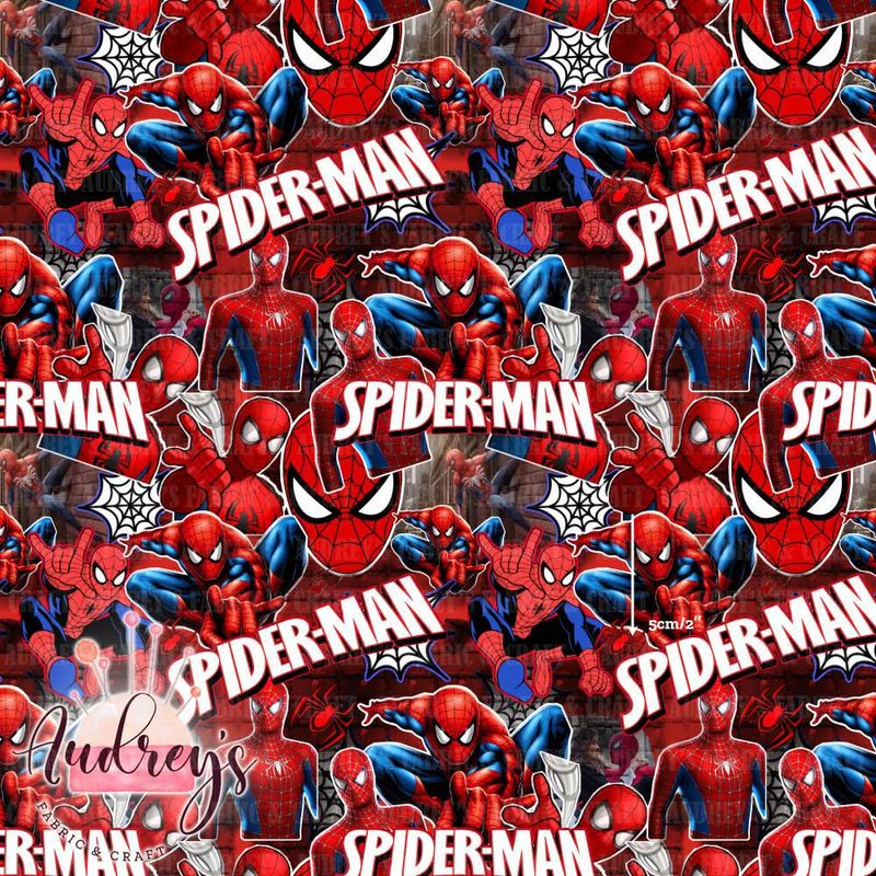 Spiderman, Allover | Digital-Print Custom Cotton Woven | 145cm wide