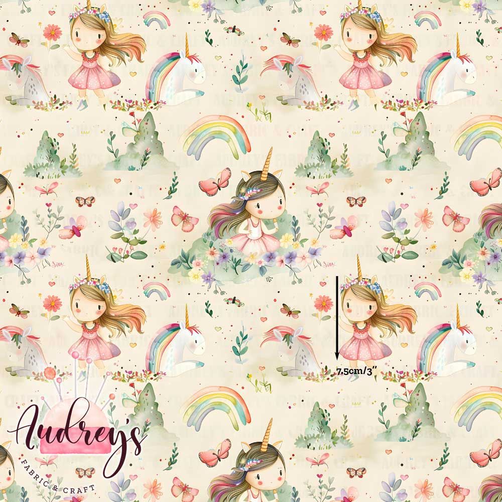 Unicorn Dreams | Digital-Print Custom Cotton Woven | 145cm wide