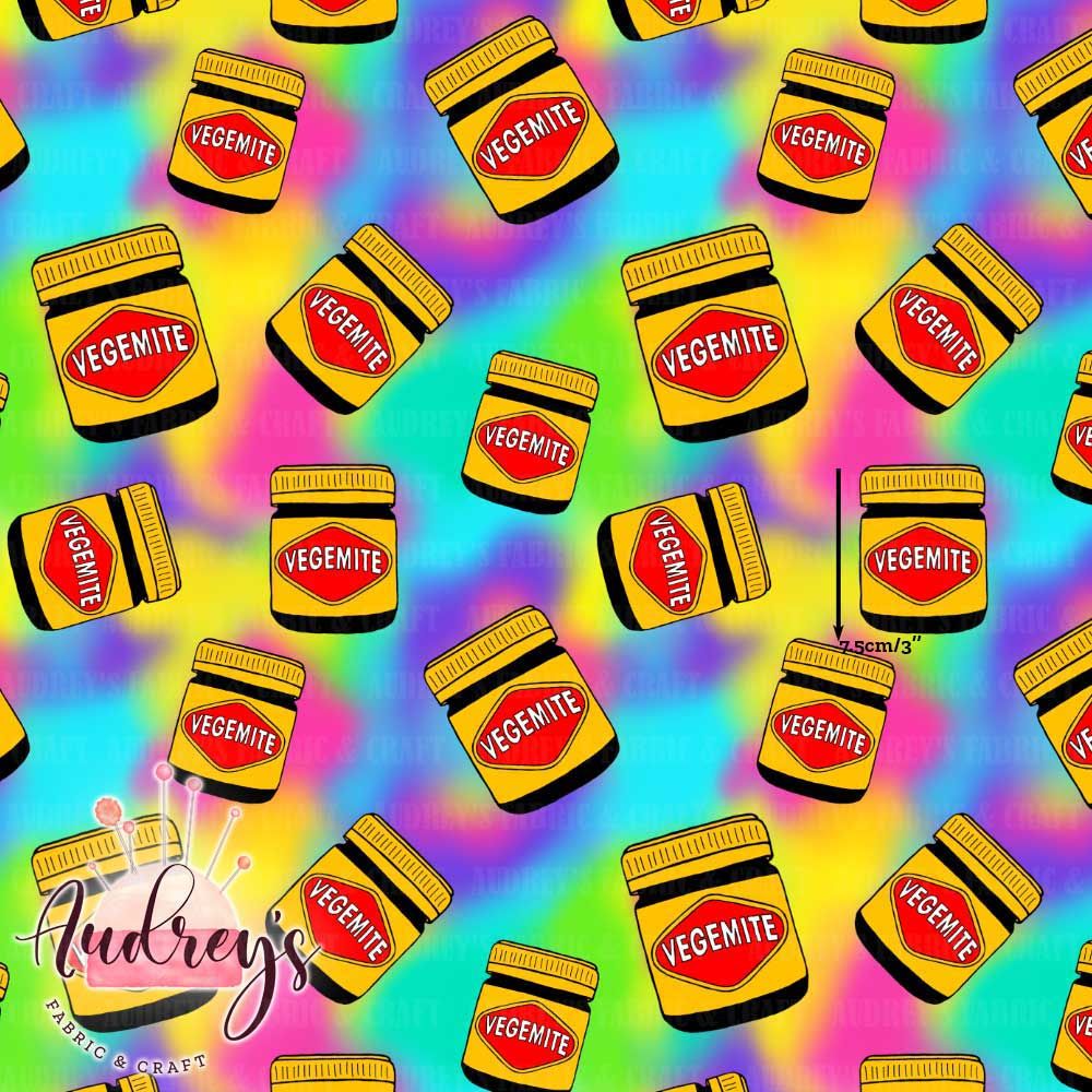 Vegemite Rainbow Toss | Digital-Print Custom Cotton Woven | 145cm wide