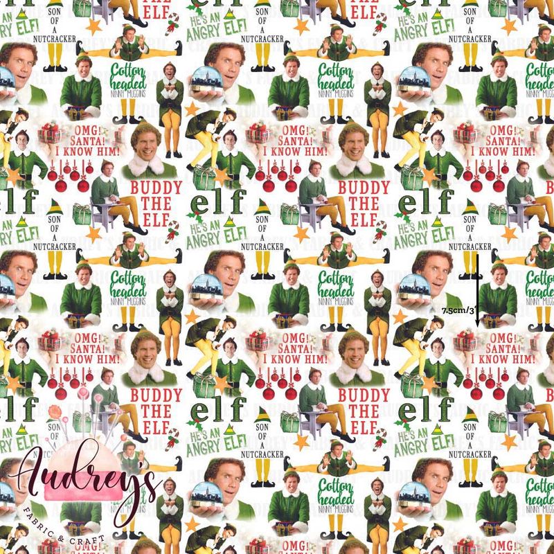 Buddy the Elf | Digital-Print Custom Cotton Woven | 145cm wide