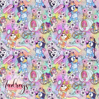 Bluey, Queens | Digital-Print Custom PUL Waterproof Fabric | 150cm wide