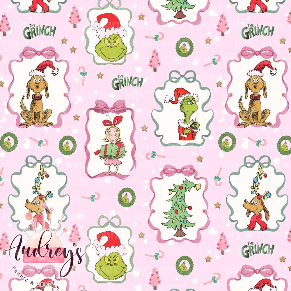 Grinch Frames &amp; Bows | PRE-ORDER | Choose Your Own Base