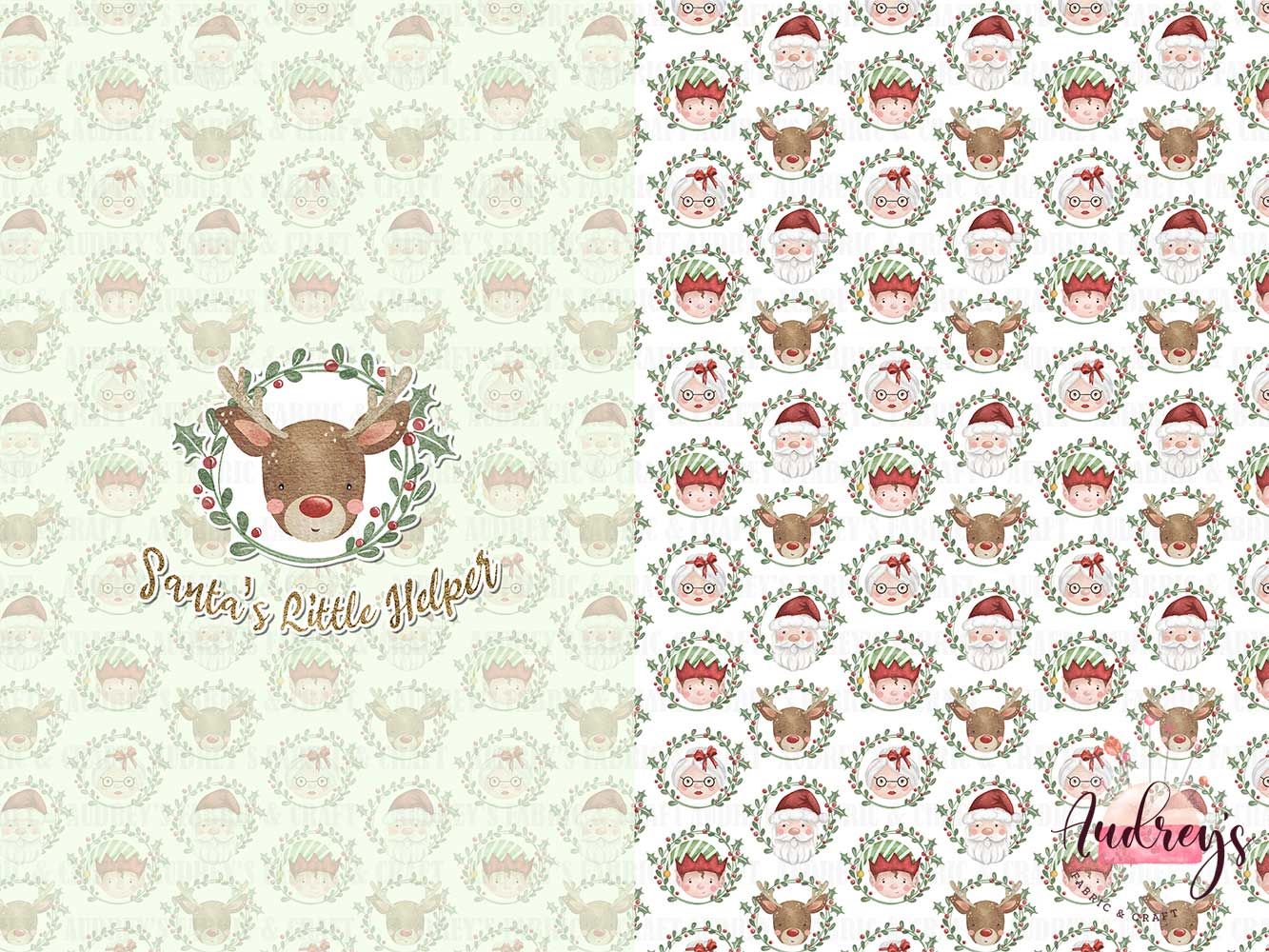 Santa's Little Helper | Digital-Print Custom Cotton Woven | 145cm wide